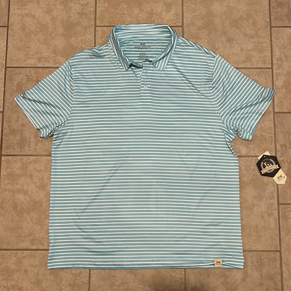 Men’s 2XL Rorie Whelan Golf Polo Minty Color stripes